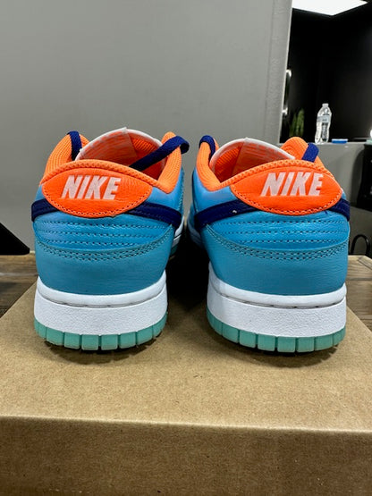 Nike Dunk Low SE Baltic Blue Total Orange - Size 8 (Pre-Owned - Replacement Box)