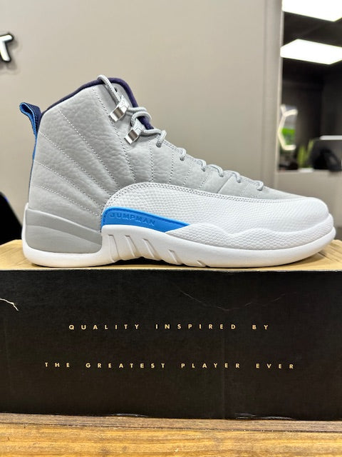 Jordan 12 Retro Grey University Blue - Size 9 (Pre-Owned)
