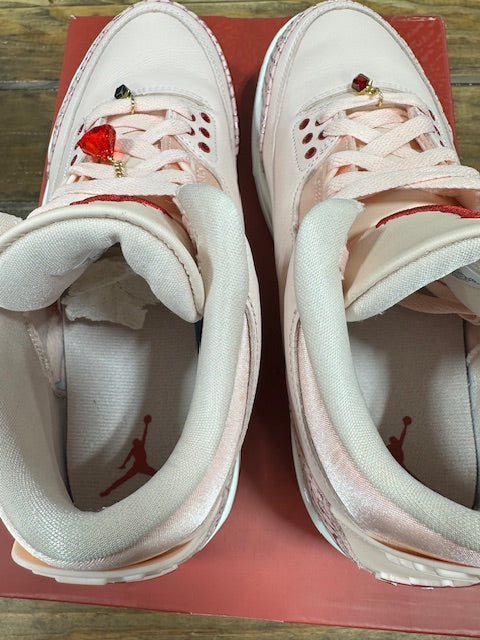 Jordan 3 Retro Valentines Day Treat Yourself (W) - Size 9W (Pre-Owned)