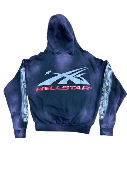 Hellstar Airbrushed Skull Hoodie - Black (Pre-Owned) Size Small