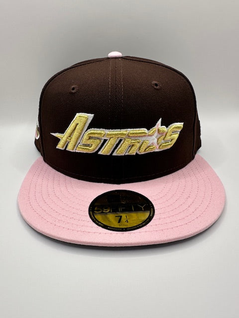 Houston Astros Burntwood Pink Gold