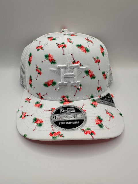 Houston Astros Pink Flamingo White Snapback Stretch Snap