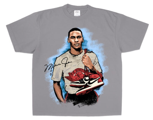 Michael Jordan 'Retro Remix Tee' - Cement Gray