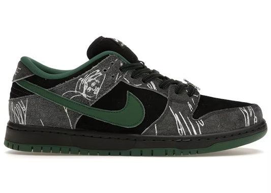THERE Skateboards x Dunk Low SB Black Gorge Green