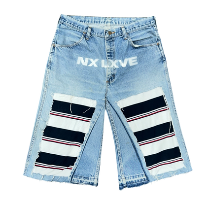 NX LXVE BAGGY JORTS (TOMMY PATCHES)