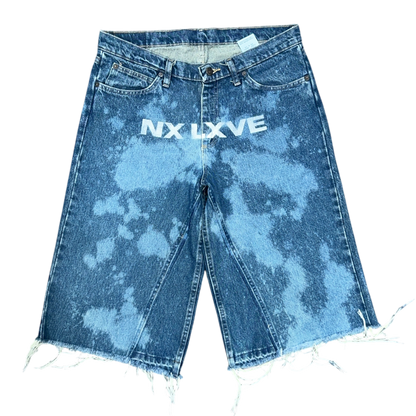 NX LXVE BAGGY JORTS (BLEACHED DENIM)