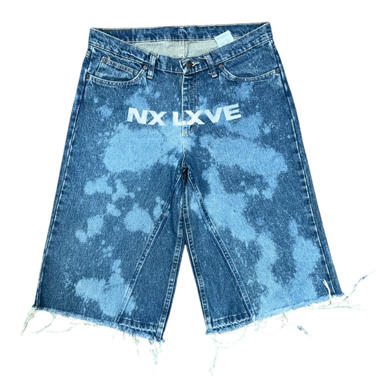 NX LXVE BAGGY JORTS (BLEACHED DENIM)