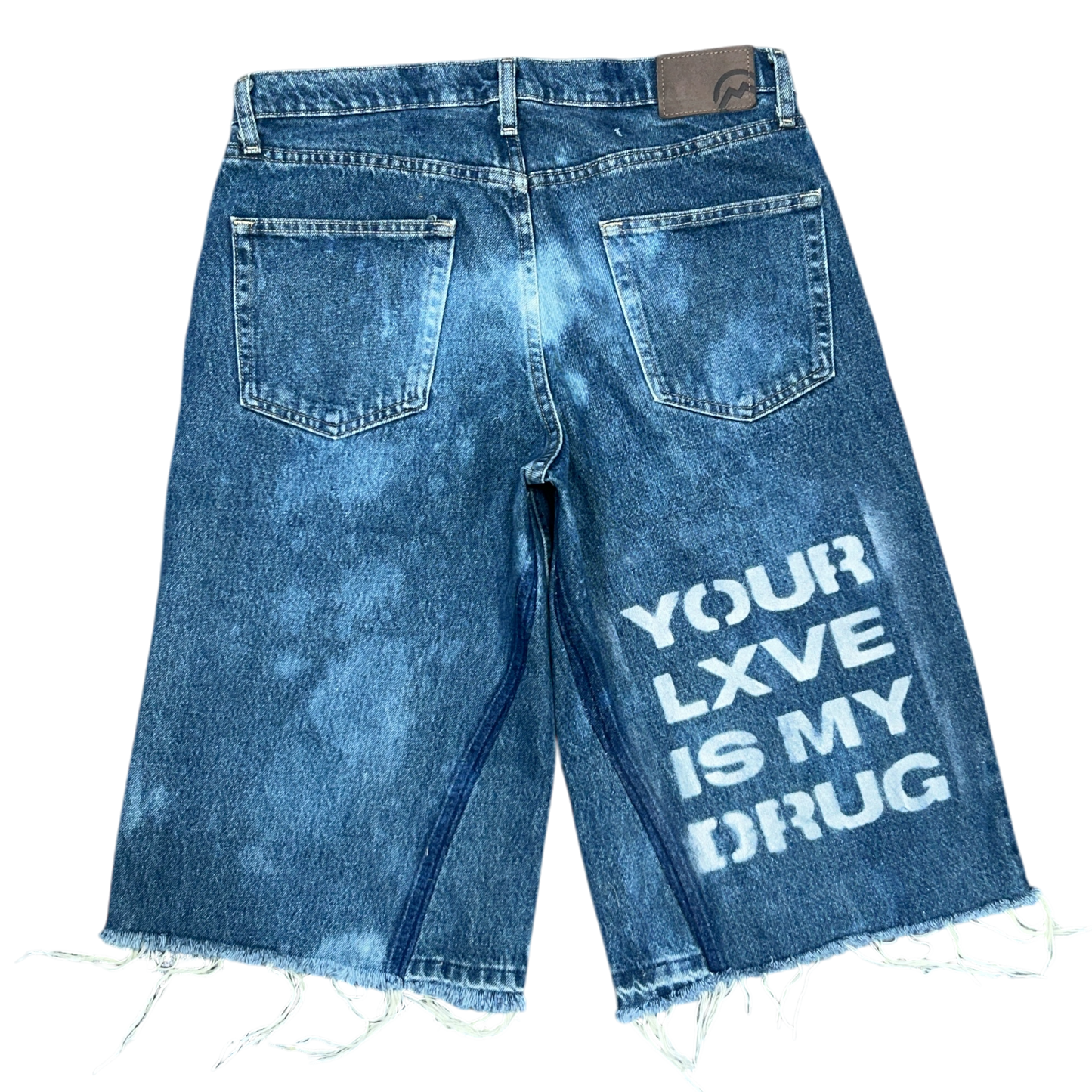 NX LXVE BAGGY JORTS (BLEACHED DENIM)