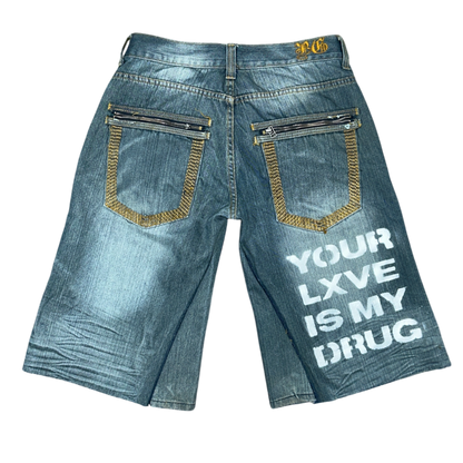 NX LXVE BAGGY JORTS (WASHED BLUE)