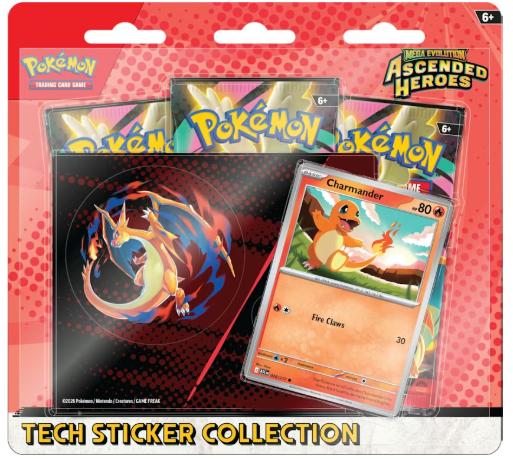 2026 Pokémon Mega Evolution Ascended Heroes Charmander Tech Sticker Collection