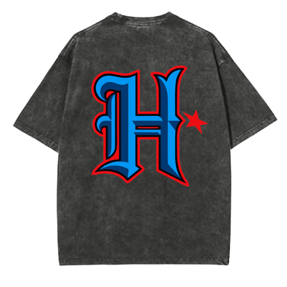 Houston Texans Blue H-Town - Vintage Grey Tee