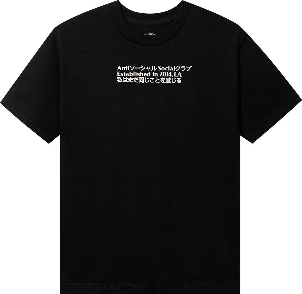 Anti Social Social Club Temporary Memory Pink Tee Black