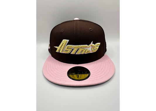 Houston Astros Burntwood Pink Gold