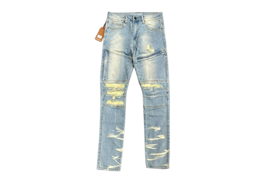 Crysp Denim Jeans - Light Blue Distressed