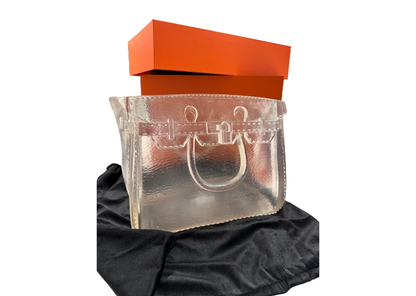 Nothing Personal Hermes Birkin Bag Flower Vase - Clear – Sole'd Nothing Personal Hermes Birkin Bag Flower Vase - Clear – Sole'd