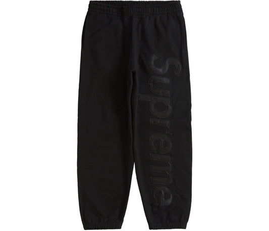 Supreme Satin Applique Sweatpant (FW23) Black