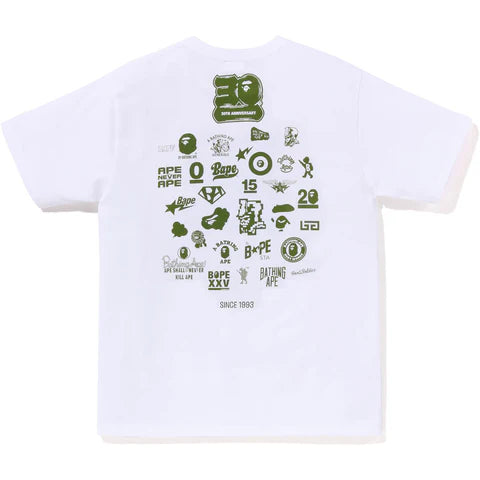 BAPE A Bathing Ape 30th Anniversary Tee - White