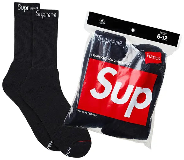 Supreme Hanes Boxer Briefs (4 Pack) Black