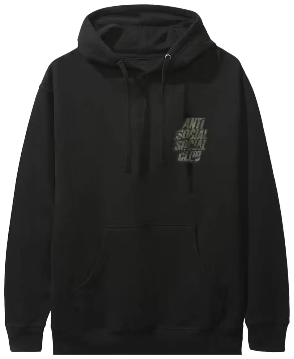 Anti Social Social Club Blocked Hoodie Black/Green Camo