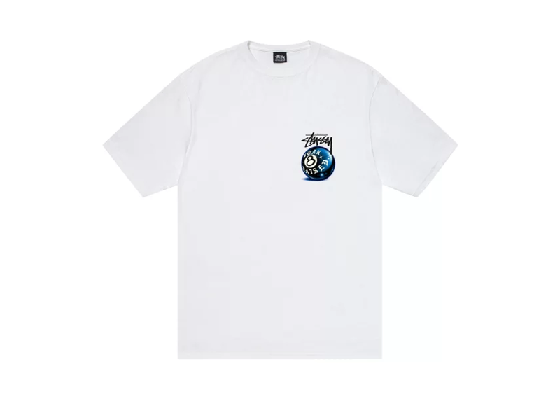 Stussy x Born X Raised 8 Ball Tee White