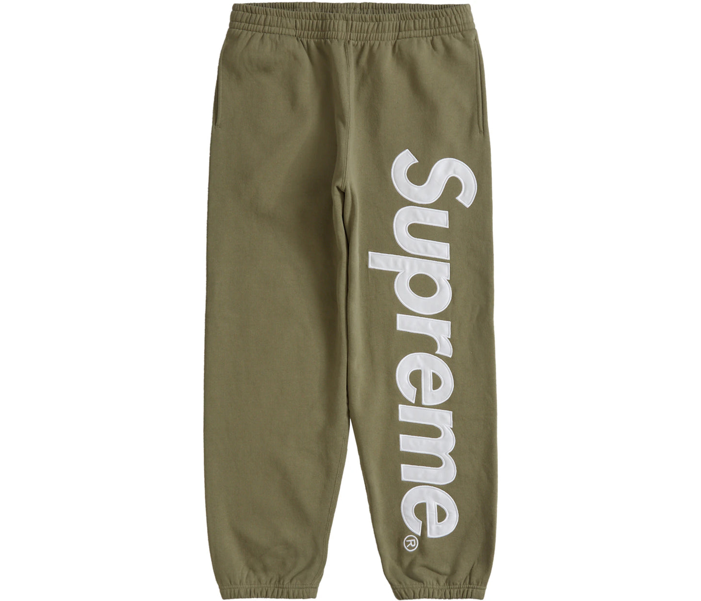 Supreme Satin Applique Sweatpant (FW23) Light Olive