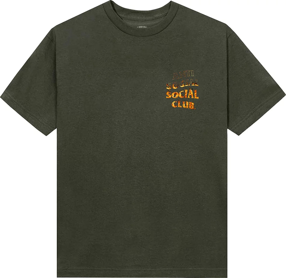 Anti Social Social Club A Fire Inside Tee Olive