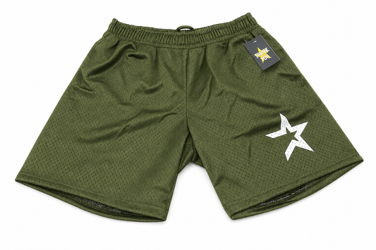 Olive Open Star Shorts