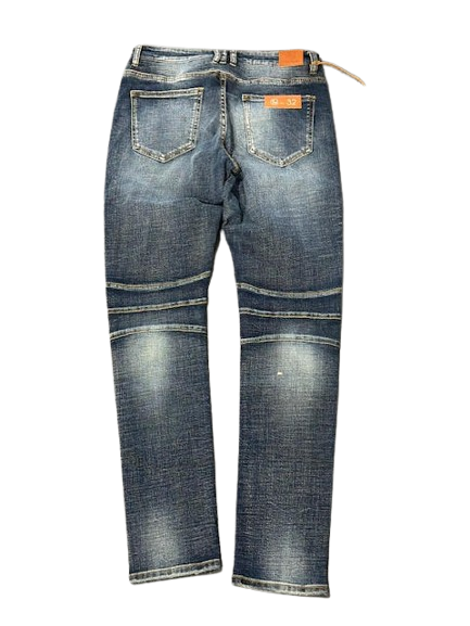 Crysp Denim Jeans - Blue Zipper