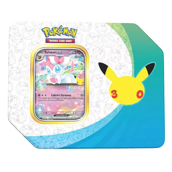 Pokemon TCG 30th Anniversary Celebration Sylveon Ex Tin