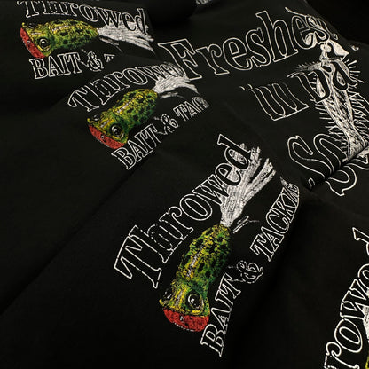 Throwed "Freshest In Da' South." White Bait Tee (Black Tee)