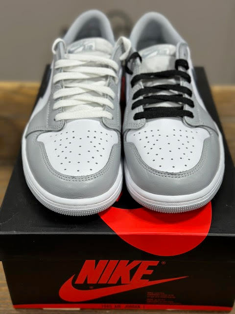 Air Jordan 1 Retro Low OG Barons (New - Replacement Box and Mismatch Laces)